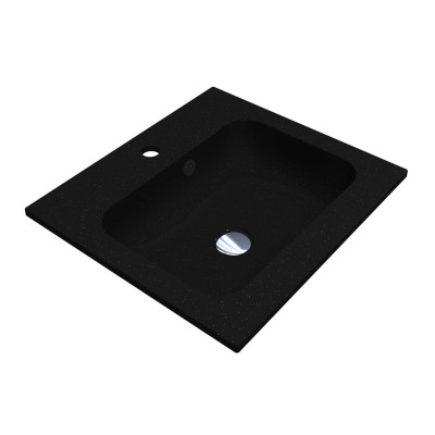 Умивальник DELLA 500 MIRASTONE BLACK Miraggio