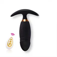 Анальна пробка з голівкою "Svakom Primo Wine" з вібрацією і Д/У USB - Чорний - 10*2,8 см - Анальні іграшки