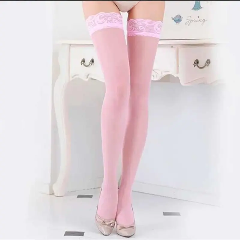 Панчохи з мереживом рожевий - XS/S/М - Еротична білизна Панчохи з мереживом рожевий - XS/S/М - Еротична білизна