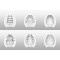 Набір Яйце мастурбатор Tenga Clicker 6 шт. - Різні кольори - 6,7*5,2 см