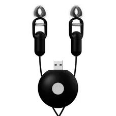 Затискачі для сосків з вібрацією "GALAKUin" USB 10 режимів - Чорний - Садо-мазо
