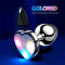 Сталева смарт анальна пробка, що світиться Magic Motion Equinox USB з Д/К - 7,2*2,8 см — Анальні іграшки
