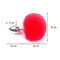 Анальна пробка з хвостиком - Червоний - 7,5 * 2,8 см - Анальні іграшки