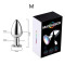 Сталева смарт анальна пробка, що світиться Magic Motion Equinox USB з Д/К - 8,2*3,4 см — Анальні іграшки