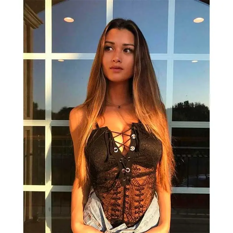 Еротичне боді із зав'язками чорний — S/M Еротичне боді із зав'язками чорний — S/M