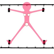 Бандаж Dreamtoys Ремінна система для фіксації до ліжка Blaze Bed Restraint Set - Садо-мазо