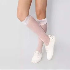 Довгі гольфи в сітку - Білий - XS/S/М - Еротична білизна