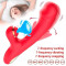 Вібратор 3в1 Pretty Love Finger Bunny 21 режим червоний