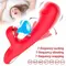 Вібратор 3в1 Pretty Love Finger Bunny 21 режим червоний