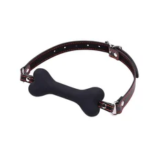 Кляп "Кістка" в рот для BDSM і рольових ігор Чорний - Садо-мазо