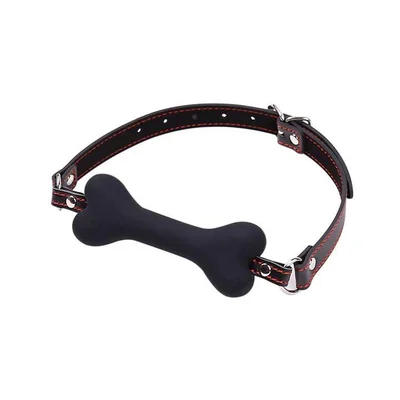 Кляп "Кістка" в рот для BDSM і рольових ігор Чорний - Садо-мазо