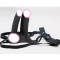 Подвійний порожнистий страпон із вібрацією Lovetoy Vibrating Unisex Hollow Strap On 10 режимів Чорний