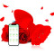 Силіконовий смарт анальний корок Smart Rose - Червоний - 3.3x10.5 см — Анальні іграшки