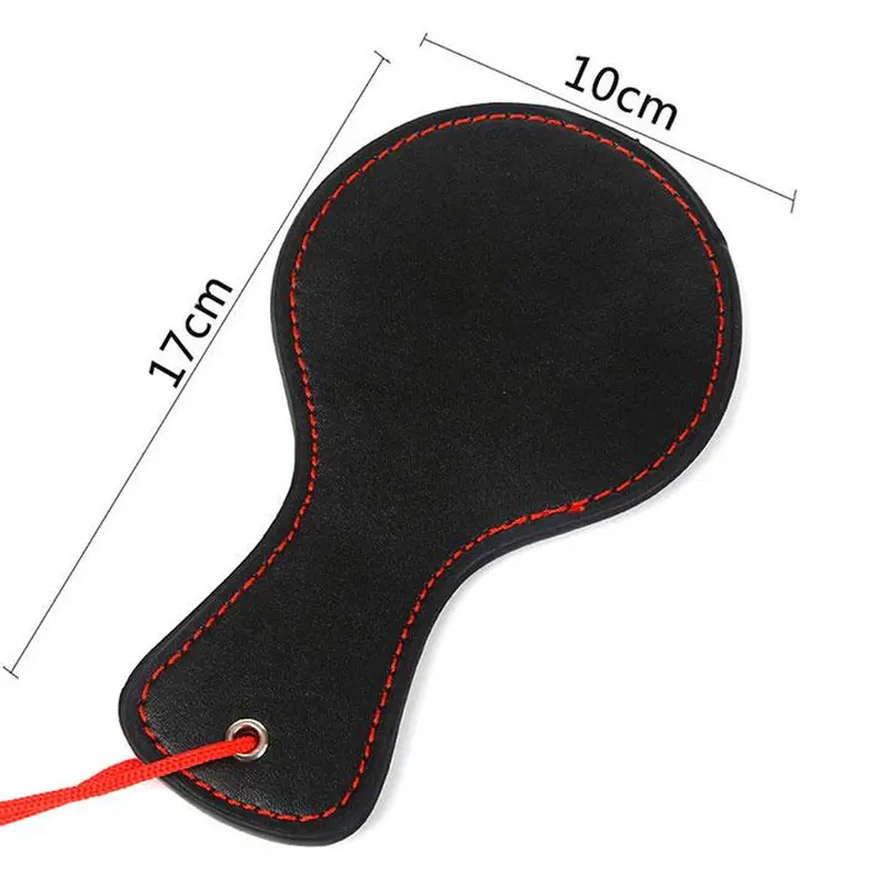 Шкіряна міні-шльопалка - Чорний - Садо-мазо Шкіряна міні-шльопалка - Чорний - Садо-мазо