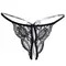Еротичні мереживні стрінги з відкритим доступом - Чорний - S/M - Еротична білизна Еротичні мереживні стрінги з відкритим доступом - Чорний - S/M - Еротична білизна