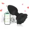 Силіконовий смарт анальний корок Smart Rose - Чорний - - 3.3x10.5 см — Анальні іграшки