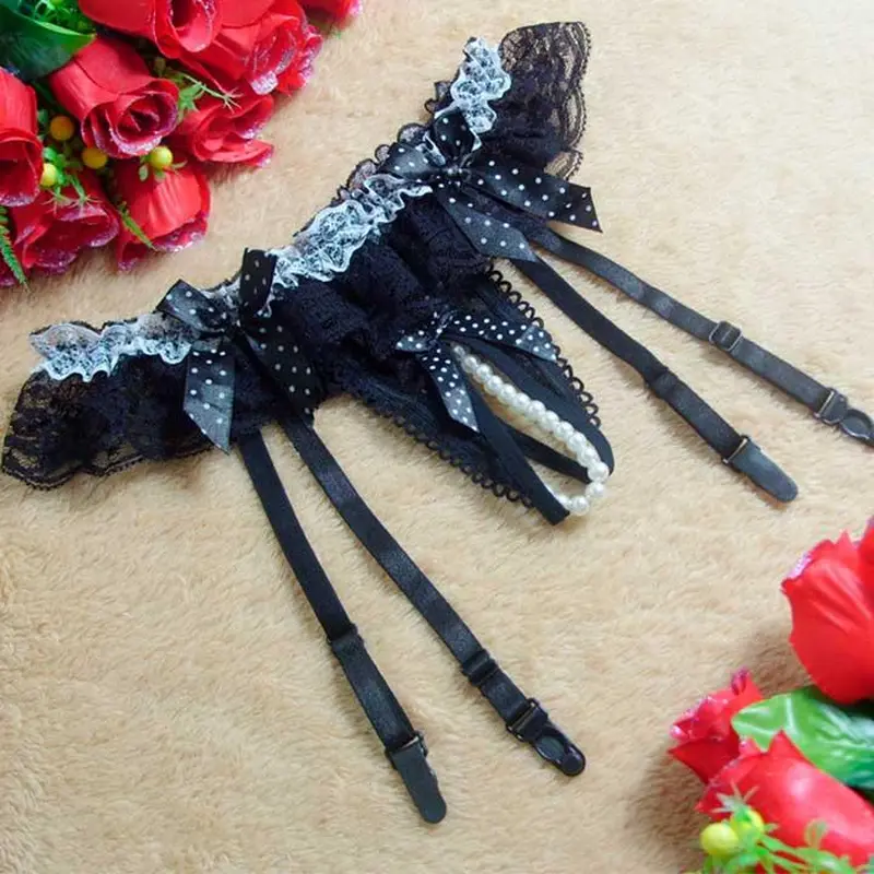 Стринги з намистинками та поясом для панчох XS/S/M – Еротична білизна Стринги з намистинками та поясом для панчох XS/S/M – Еротична білизна