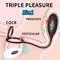 Вібратор Kinky 3 в 1: ерекційне кільце з масажером простати, вібратор для пар, віброяйце
