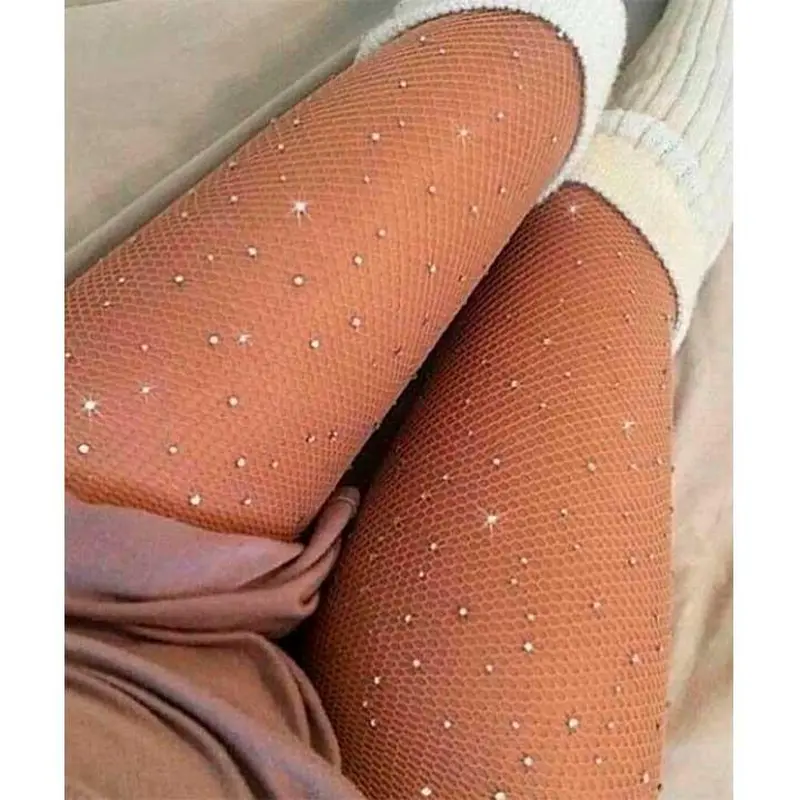 Ідеальні колготки зі стразами - Бежевий - 2/3(S/M) - Еротична білизна Ідеальні колготки зі стразами - Бежевий - 2/3(S/M) - Еротична білизна