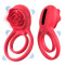 Подвійне ерекційне кільце з вібрацією "Hgod Rose" USB - Червоний