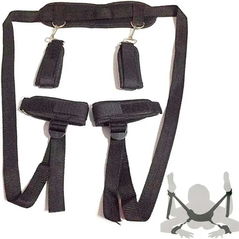 БДСМ бандаж для фіксації рук і ніг - Чорний - Садо-мазо БДСМ бандаж для фіксації рук і ніг - Чорний - Садо-мазо