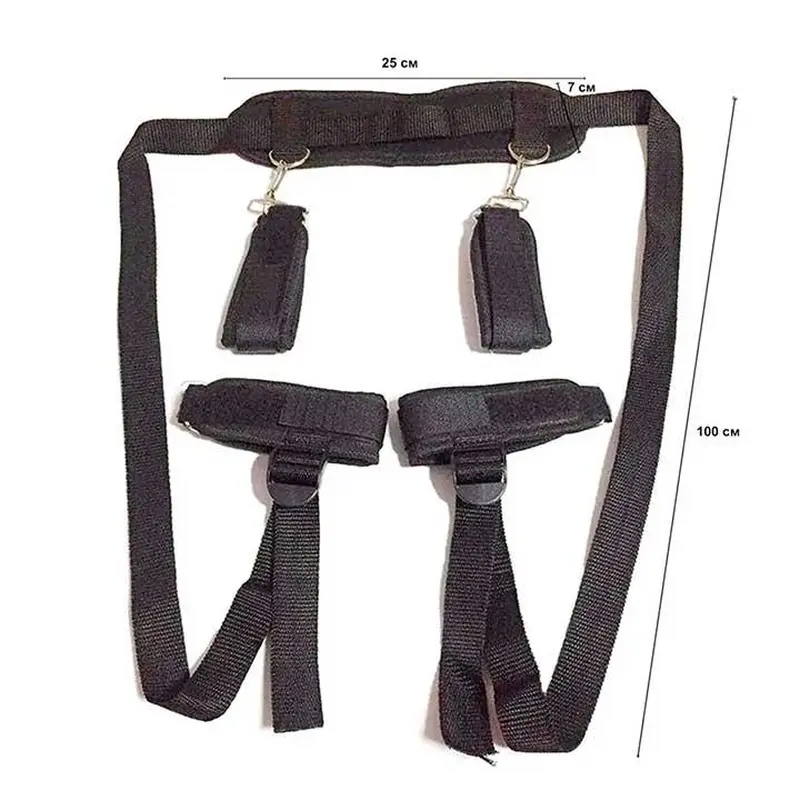 БДСМ бандаж для фіксації рук і ніг - Чорний - Садо-мазо БДСМ бандаж для фіксації рук і ніг - Чорний - Садо-мазо