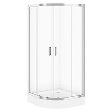 Душ штора ARTECO 90*90*190 напівкруг, проф хром, скло прозоре Cersanit