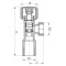 Кран для подключения сантехприборов Koer 1/2x3/4 (KR.510) (KR0145)