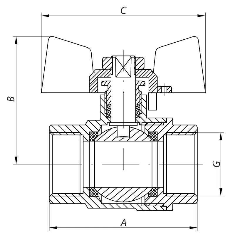 Кран шаровый Koer 1" ГГБ (KR.217.W) белый (KR0180) Кран шаровый Koer 1" ГГБ (KR.217.W) белый (KR0180)