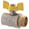 Кран шаровый FERRO PL 3/4" ГШБ газ art. 607 (латунный шар) (FE0561)