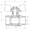 Кран шаровый FERRO PL 3/4" ГШБ газ art. 607 (латунный шар) (FE0561)