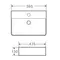 Умывальник накладной керамический Mixxus Premium Quadro-0202 с переливом 600x420x120mm (MP6479)
