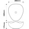 Раковина накладная Mixxus Premium WAVE-0103 MARBLE 380х380х170mm (MP6532)