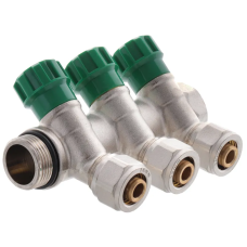 Коллектор вентильный с фитингом Koer KR.1123-3 3/4”x3 ways (KR2830)