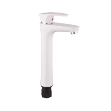 Смеситель для умывальника Plamix Cezar-001 HIGH SET White (с подводом) (PM0663)