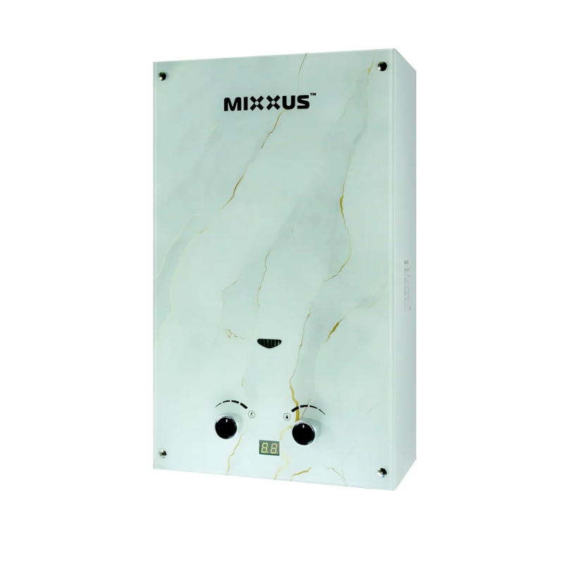 Газовая колонка MIXXUS GWH-0510 BASIC GLASS дымоходная 10 л/мин (панель из стекла с рисунком) (WH00
