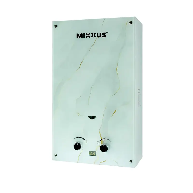 Газовая колонка MIXXUS GWH-0510 BASIC GLASS дымоходная 10 л/мин (панель из стекла с рисунком) (WH00
