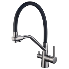 Смеситель для кухни Mixxus Premium SENNA 021 GRAPHITE с выходом для питьевой воды (MI6827)