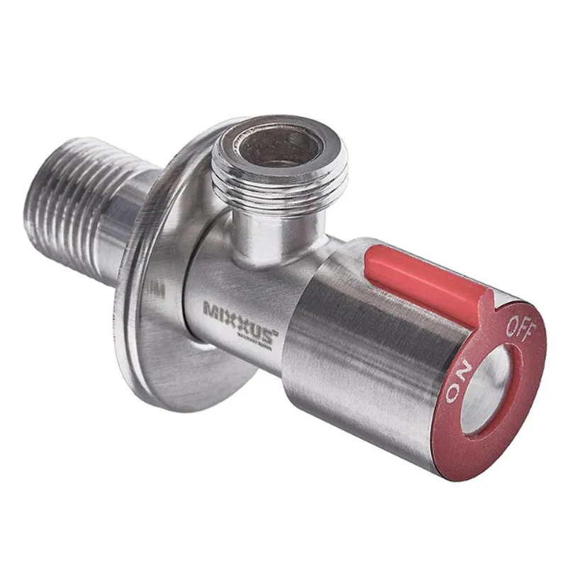 Кран для подключения сантехприборов 1/2x1/2 Mixxus VAL-02 красный (нерж. сталь) (SS0049)