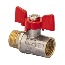 Кран шаровый FERRO PL 1/2" ГШБ art. 607 (латунный шар) (FE0553)