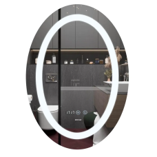 Зеркало Mixxus Plain MV02-50x70 (часы, LED-подсветка, антизапотевка) (MI6010)