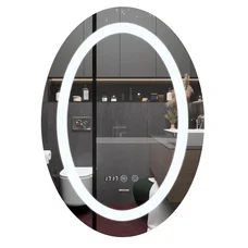 Зеркало Mixxus Plain MV02-50x70 (часы, LED-подсветка, антизапотевка) (MI6010)
