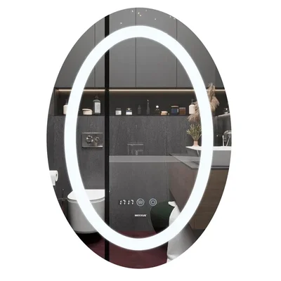 Зеркало Mixxus Plain MV02-50x70 (часы, LED-подсветка, антизапотевка) (MI6010)