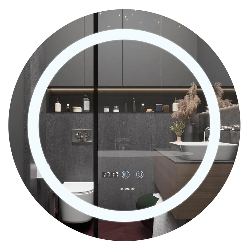 Зеркало Mixxus Plain MC02-60 (часы, LED-подсветка, антизапотевание) (MI6012)