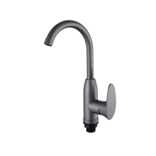 Смеситель для кухни Plamix CEZAR-011-B SET Graphite с подводкой (PM0695)