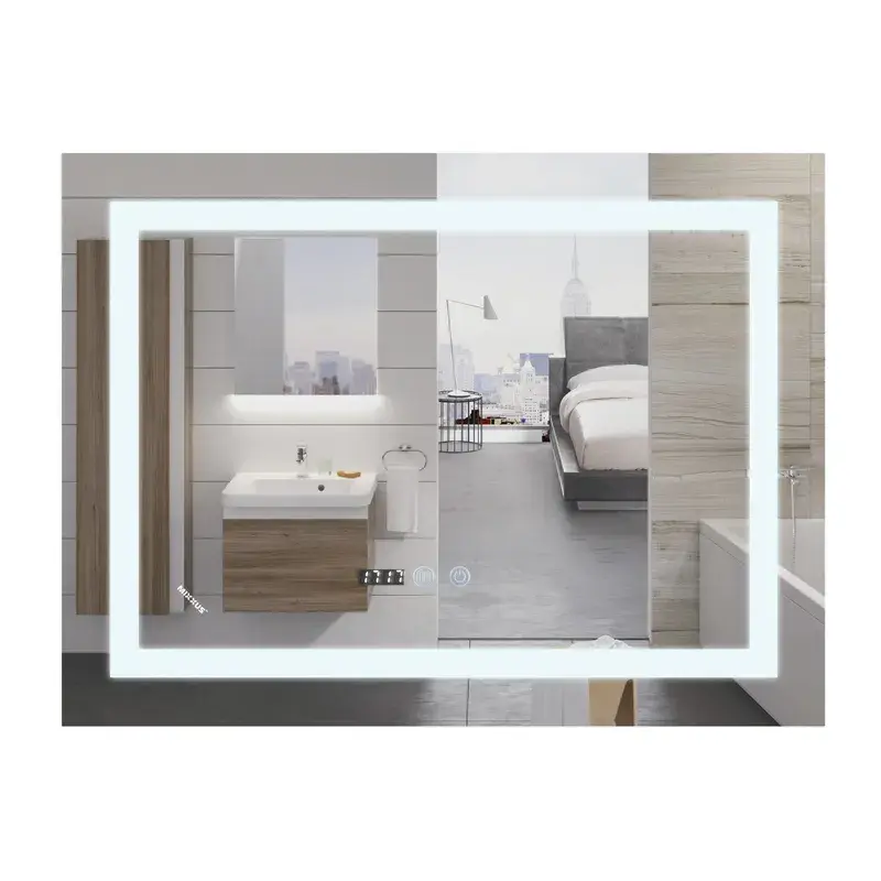 Зеркало Mixxus Warm MR02-100x70 (часы, LED-подсветка, антизапотевание) (MI6002)