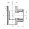 Тройник ВР 20x1/2F PPR Koer K0103.PRO (KP0123)
