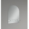 Зеркало настенное Zerix LAGUNA MRZ03-450x600x110 прямоугольное с дугообразным верхом и полкой (ZX56