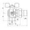 Кран с американкой Roho R106-100B - 1" угловой (RO0115)