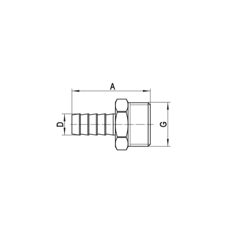 Штуцер для подсоединения шланга Koer KF.U06M-10 - 1/2"x10mm M (KR3347) Штуцер для подсоединения шланга Koer KF.U06M-10 - 1/2"x10mm M (KR3347)